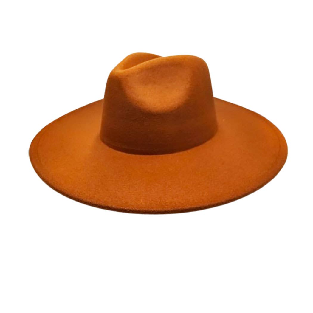 Vegan Felt Wide Brim Rancher  Hat