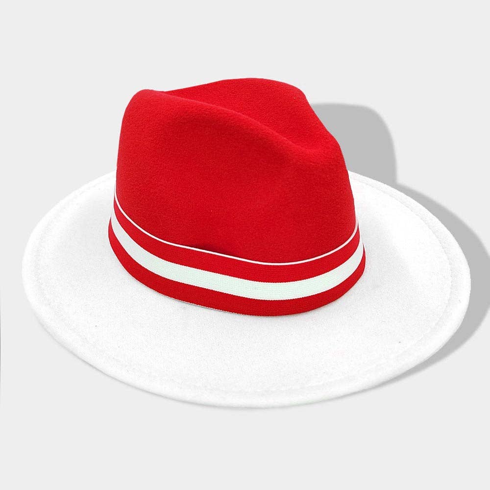 Color Blocked Fedora Hat