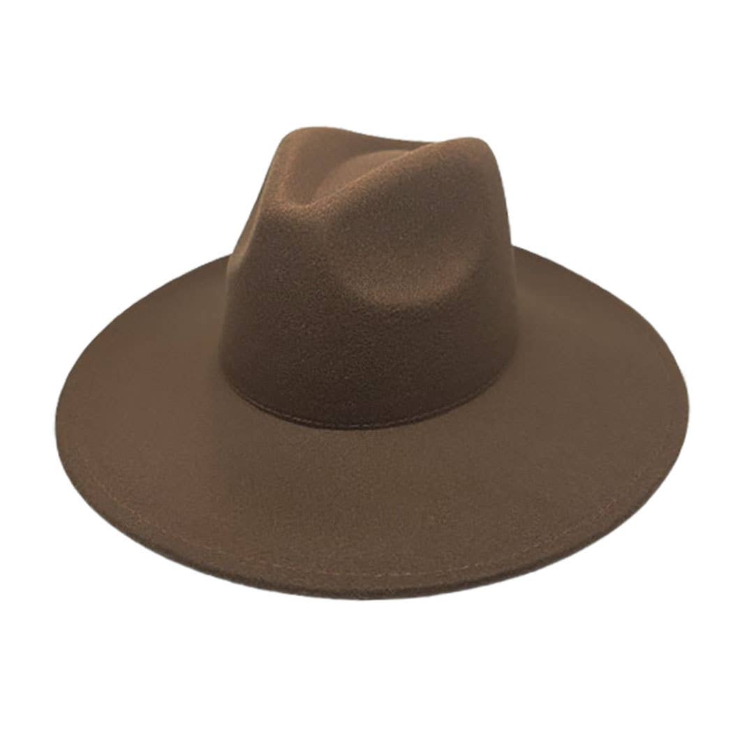 Vegan Felt Wide Brim Rancher  Hat