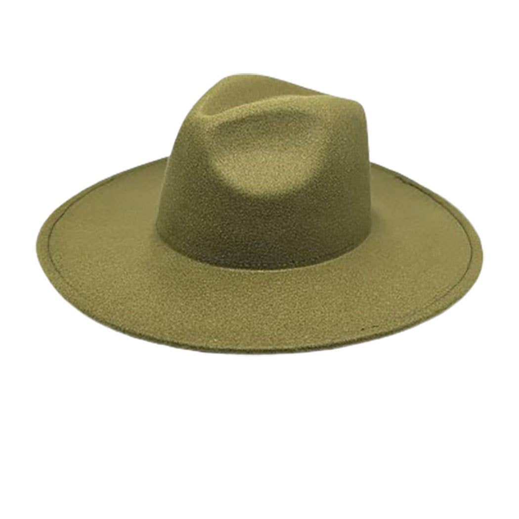 Vegan Felt Wide Brim Rancher  Hat