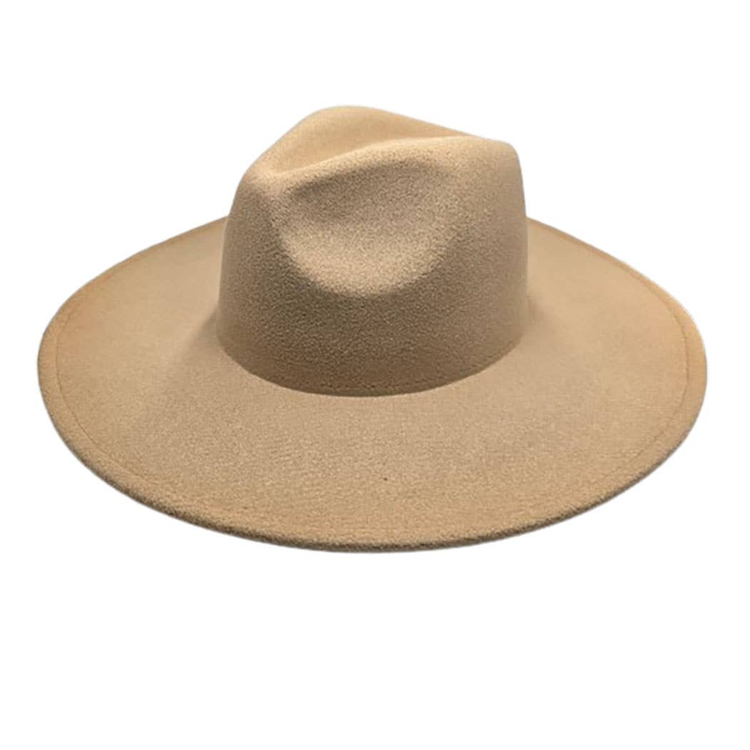 Vegan Felt Wide Brim Rancher  Hat